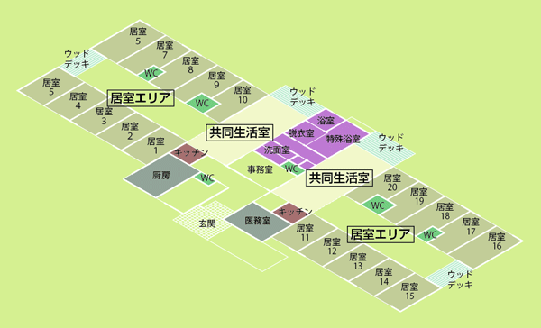 ショートステイえんじゅ 見取り図